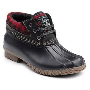 NEW G.H. Bass Dorothy Buffalo Plaid Waterproof Rubber Rain Duck Boot Bootie 11M